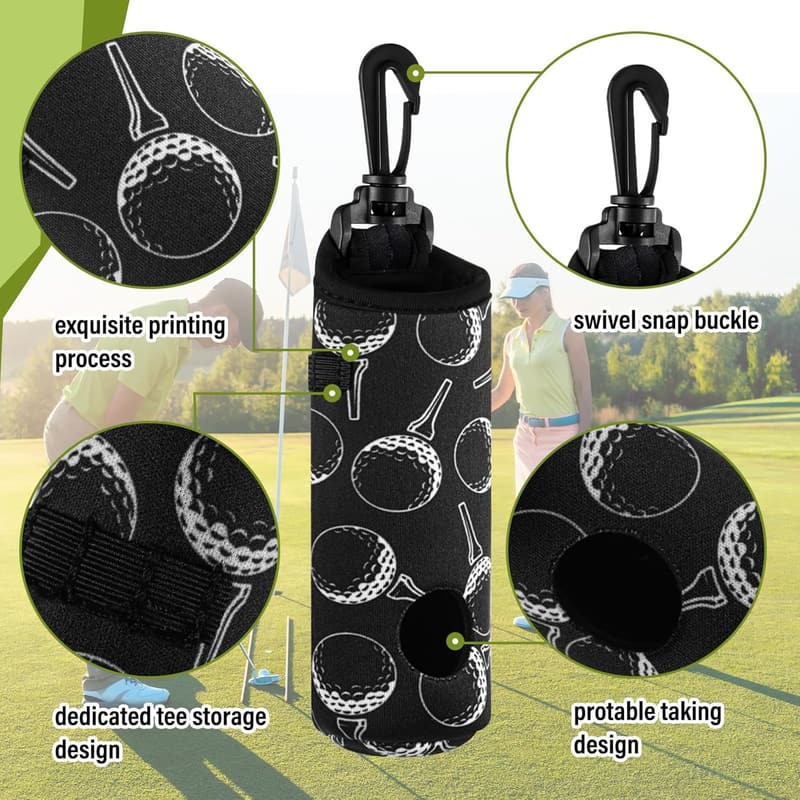 Golf Accessories Kit - 12 Pcs for Men & Women with Ball Bag, Tees, Markers, and Brush