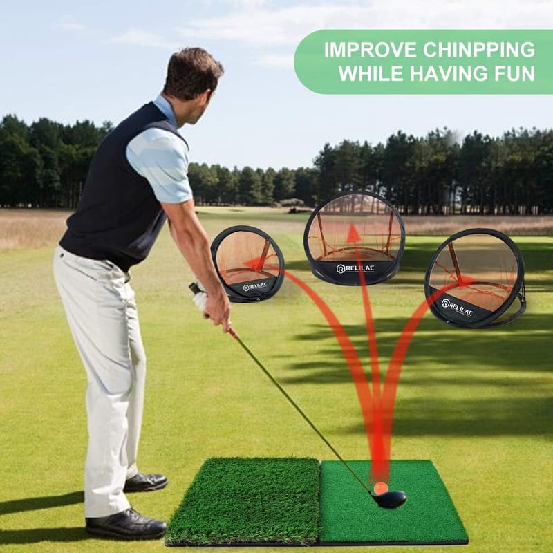 Golf Chipping Practice Net Set - Indoor/Outdoor Target Accessories