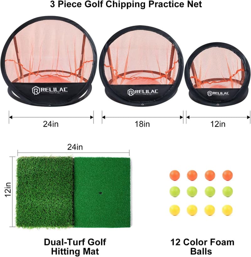 Golf Chipping Practice Net Set - Indoor/Outdoor Target Accessories