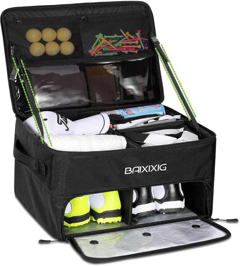 Golf Trunk Organizer: Waterproof Dual-Layer Storage for Accessories