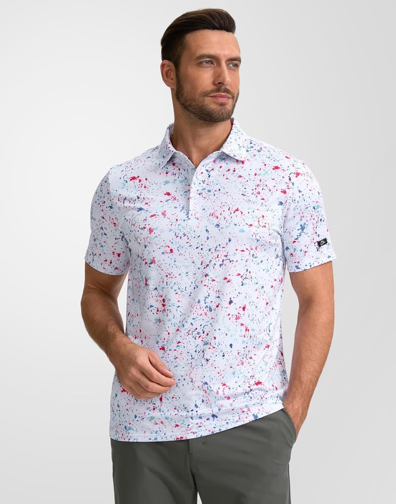 Men's Short Sleeve Performance Golf Polo Shirt - Moisture Wicking