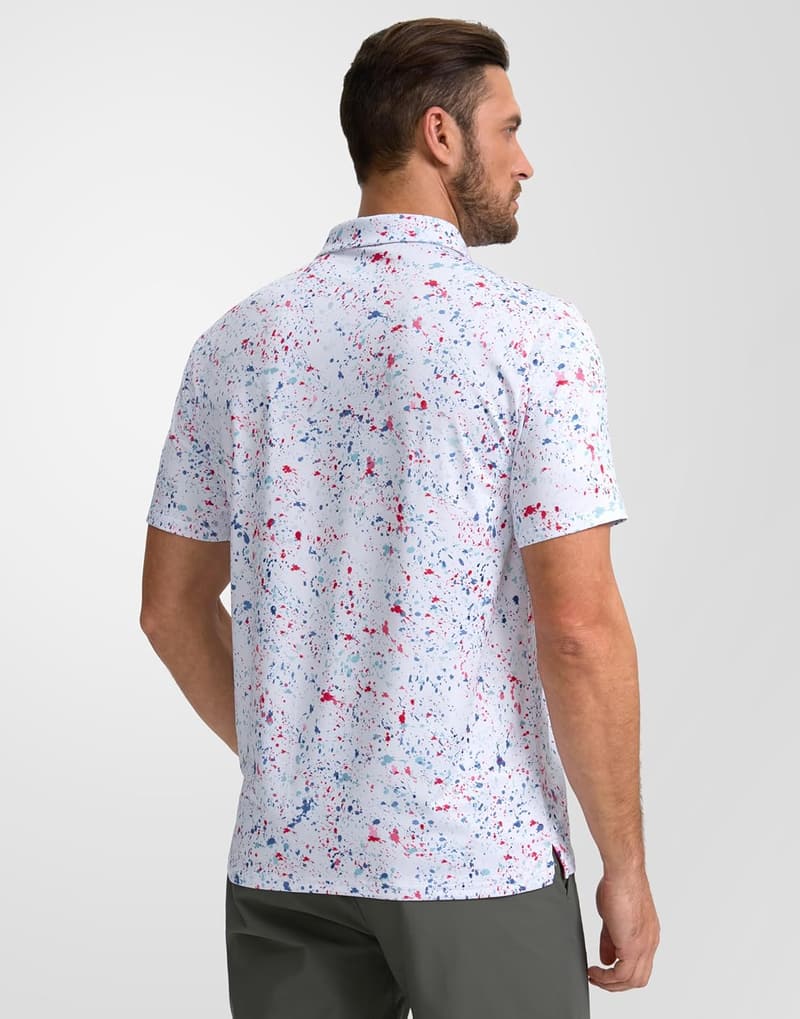 Men's Short Sleeve Performance Golf Polo Shirt - Moisture Wicking