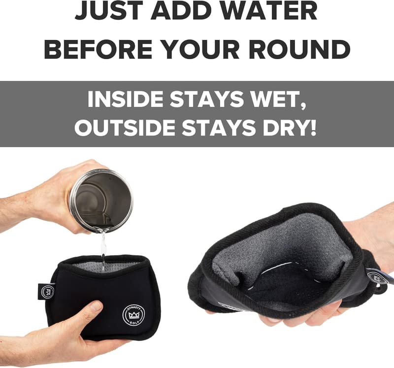 Golf Club Cleaner Pouch - Waterproof Brush & Ball Washer