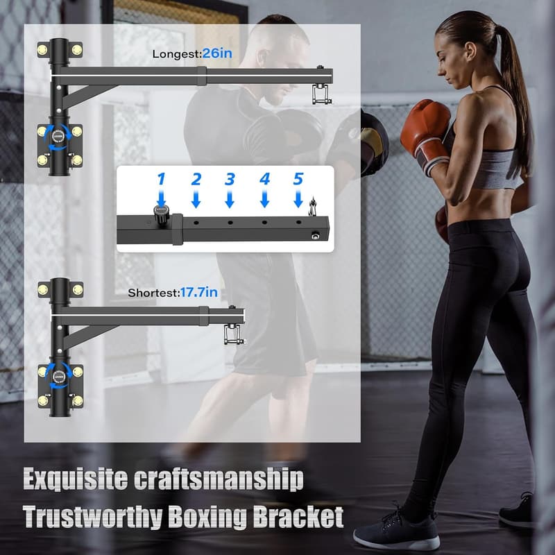 Heavy-Duty Adjustable Wall Mount for Punching Bags (800lb)