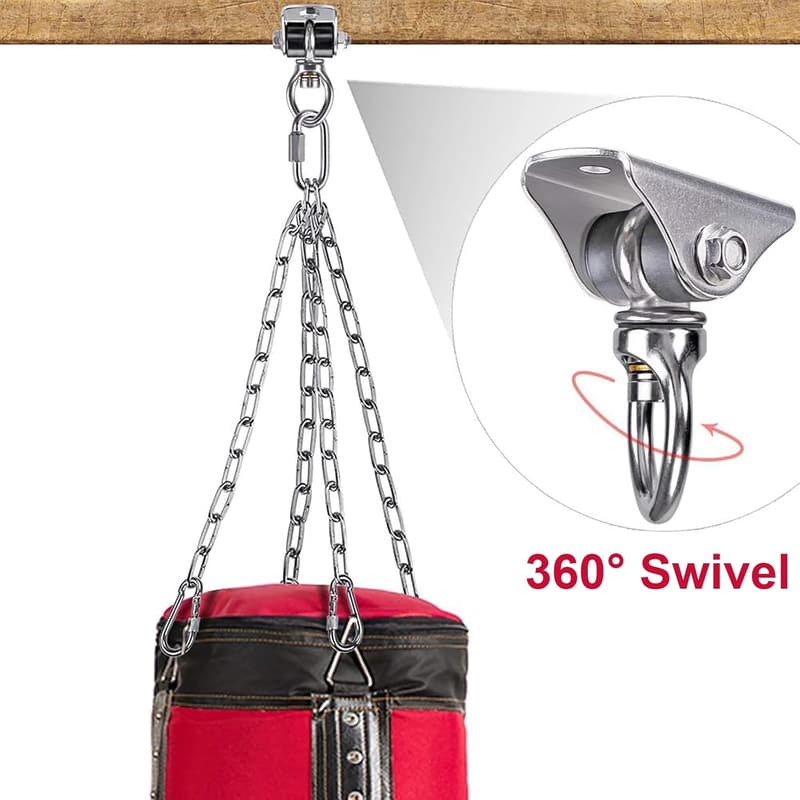 Heavy Bag Ceiling Mount with 1000 LB Capacity & 360° Swivel Hook