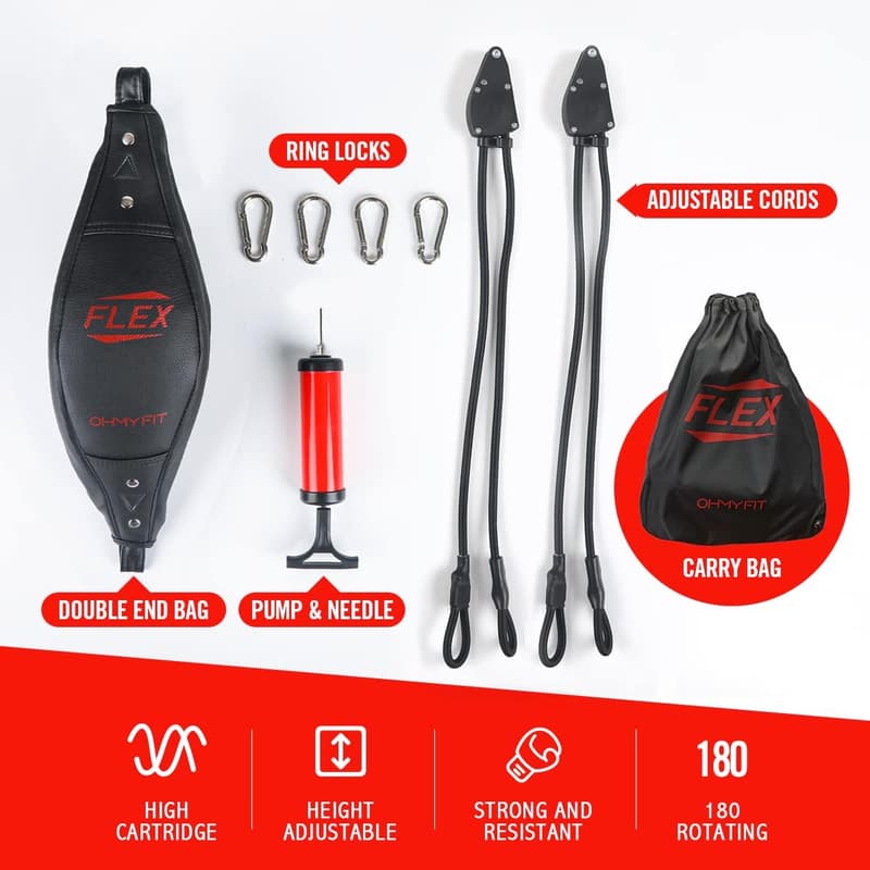 Adjustable Double End Punching Bag for Boxing Training - Durable Speed Bag