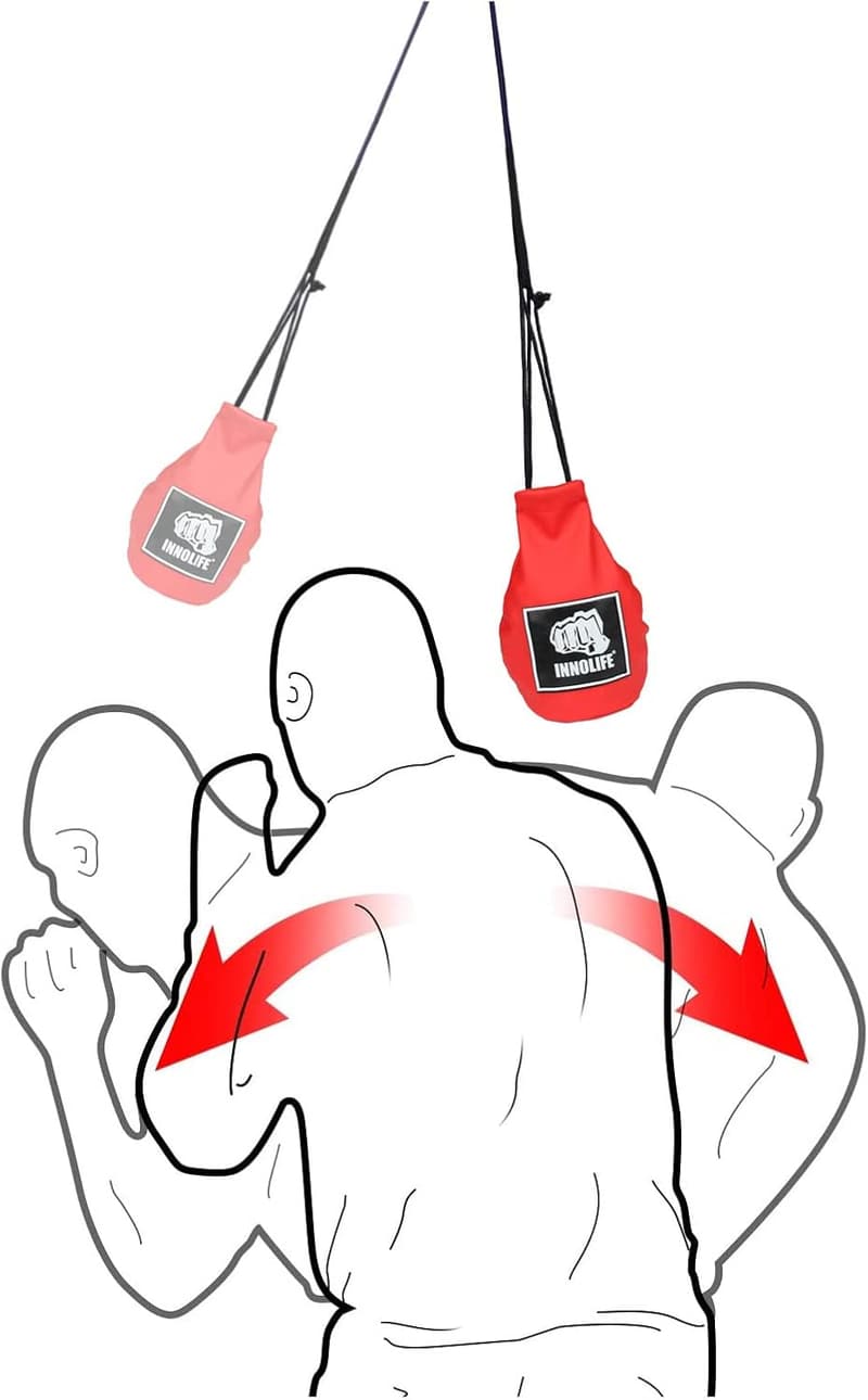 Boxing Speed Bag - Red Leather for Reflex & MMA Training