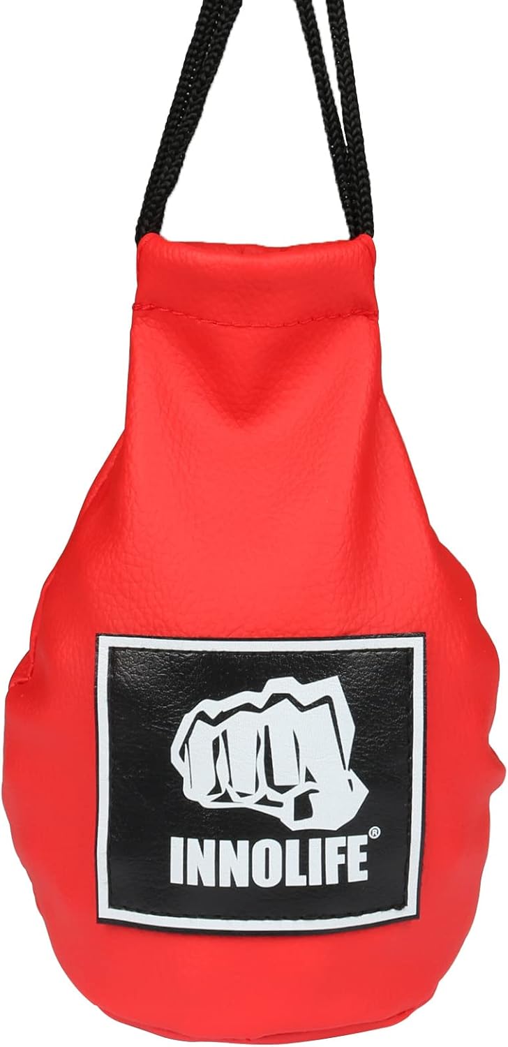 Boxing Speed Bag - Red Leather for Reflex & MMA Training