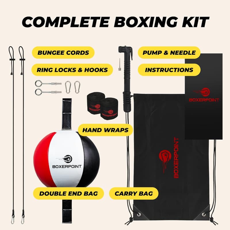 Durable PU Leather Double Ended Punching Bag for Boxing
