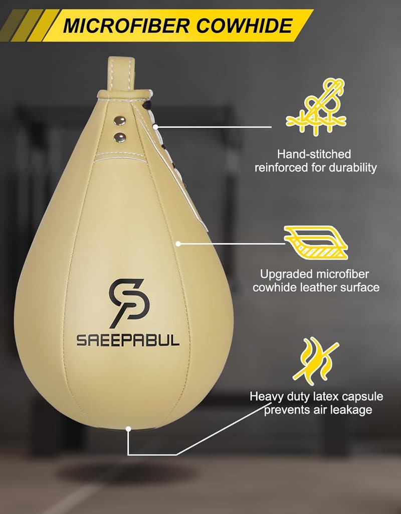 Pear-Shaped Speed Bag for Boxing Training - PU Leather