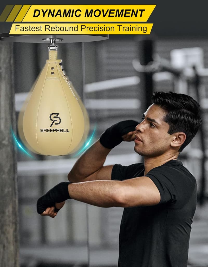 Pear-Shaped Speed Bag for Boxing Training - PU Leather