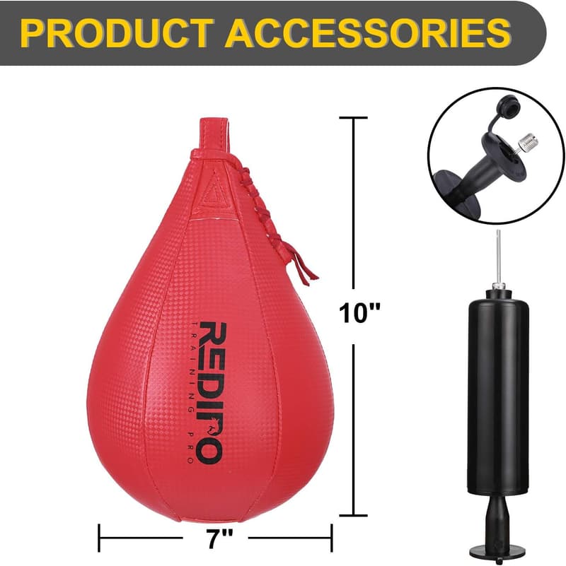 Heavy Duty PU Leather Boxing Speed Bag for MMA & Fitness