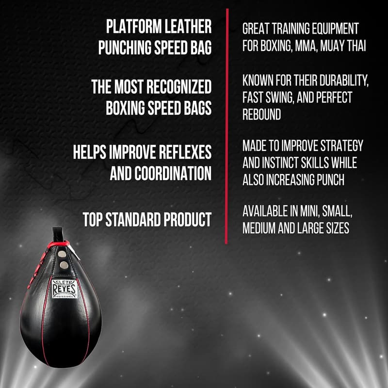 CLETO REYES Leather Speed Bag for Boxing & MMA Training