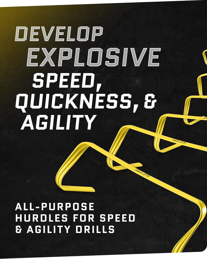 Durable Agility Hurdles for Athletes – 6-Pack, Bright Yellow