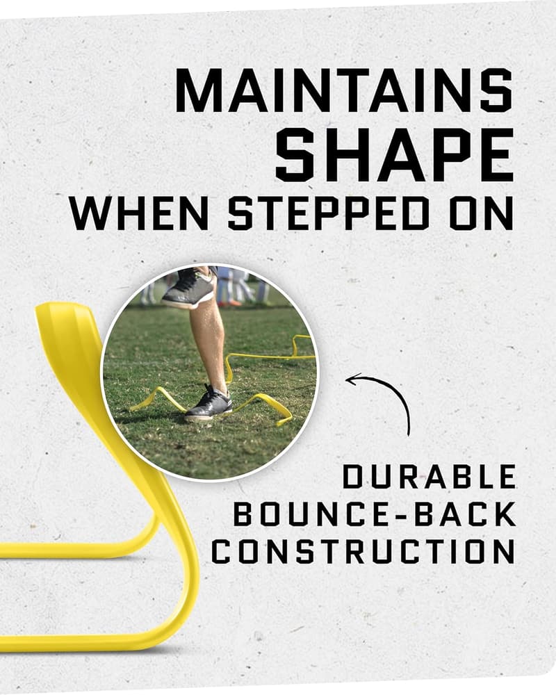 Durable Agility Hurdles for Athletes – 6-Pack, Bright Yellow