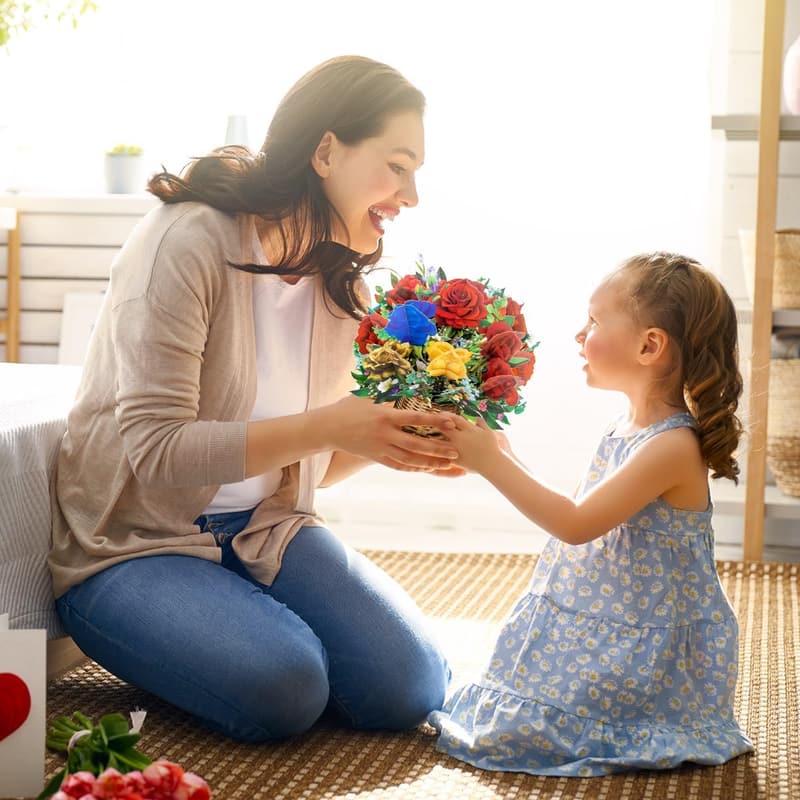 Mother's Day 3D Flower Bouquet Card with Envelope
