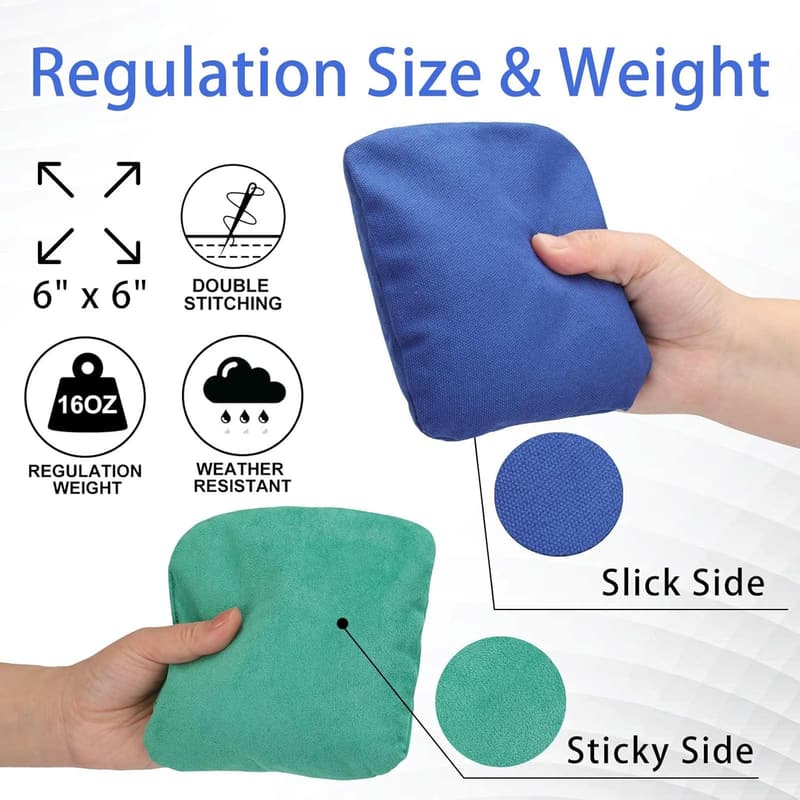 Professional Dual-Sided Cornhole Bags Set of 8 - All Weather