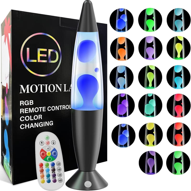Color-Changing Liquid Motion Lamp with Remote - 16 Inch