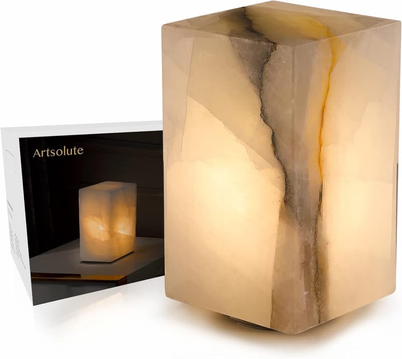 Unique Dimmable Calcite Table Lamp for Living Room/Bedroom