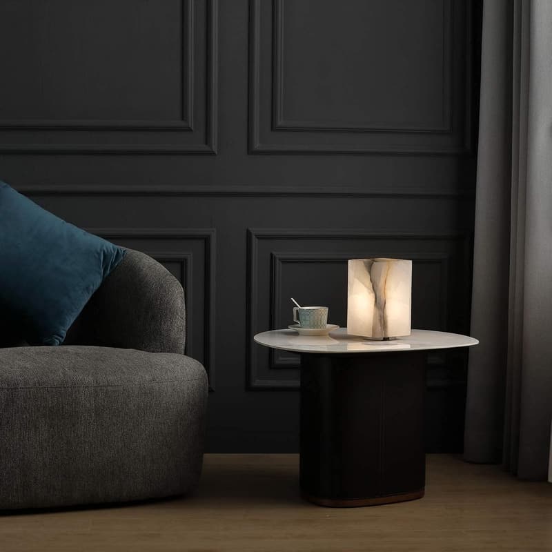 Unique Dimmable Calcite Table Lamp for Living Room/Bedroom