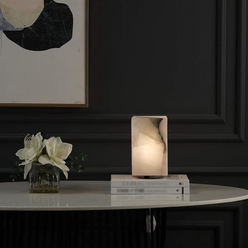 Unique Dimmable Calcite Table Lamp for Living Room/Bedroom