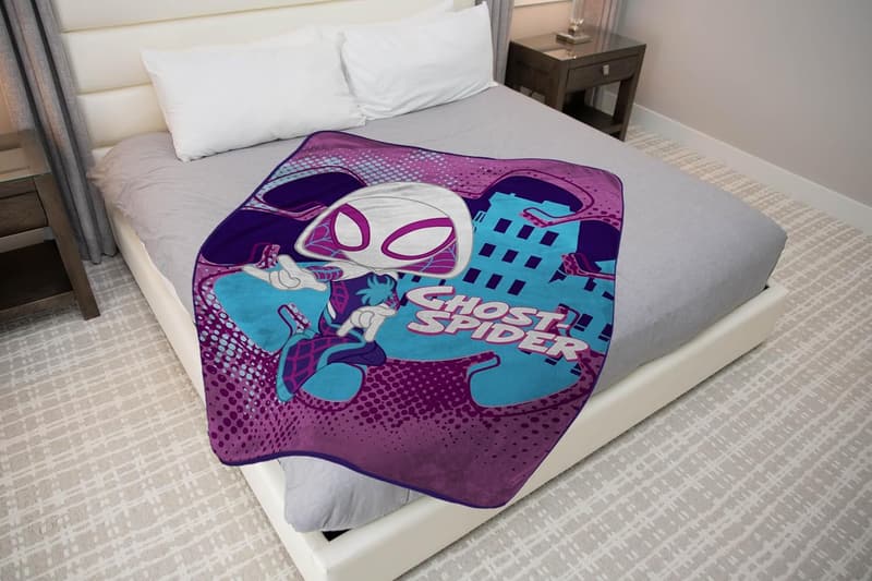 Ghost Spider Gwen Throw Blanket – 46x60 inches, Soft Fleece for Kids