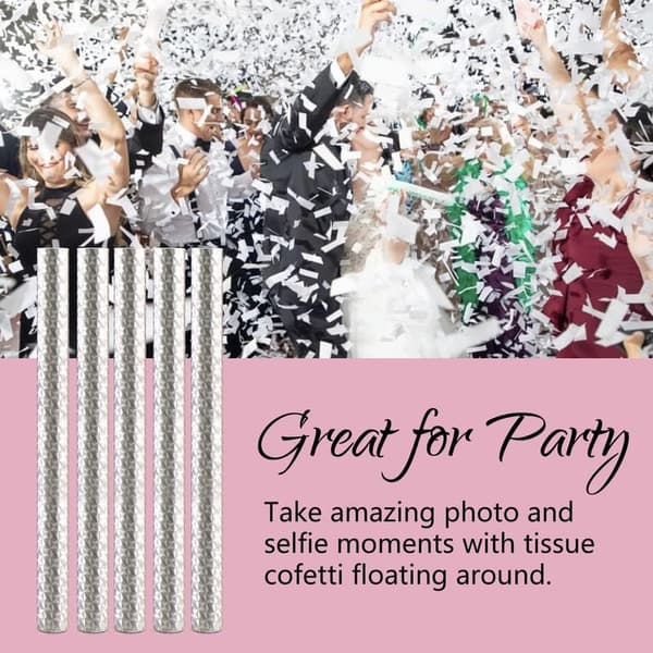 Wedding Confetti Wands - 30 Pack, 14 Inch Tissue Sticks