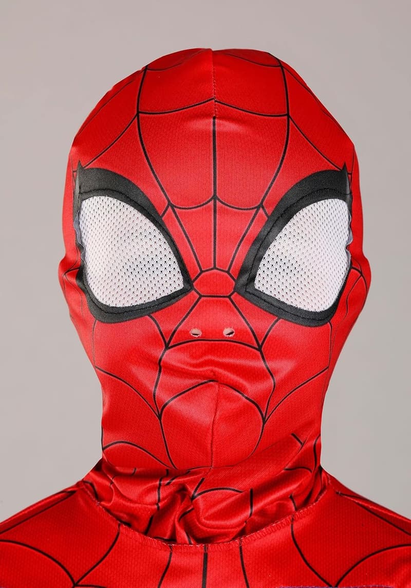 Spider-Man Youth Halloween Costume - Premium Padded Jumpsuit with Mask