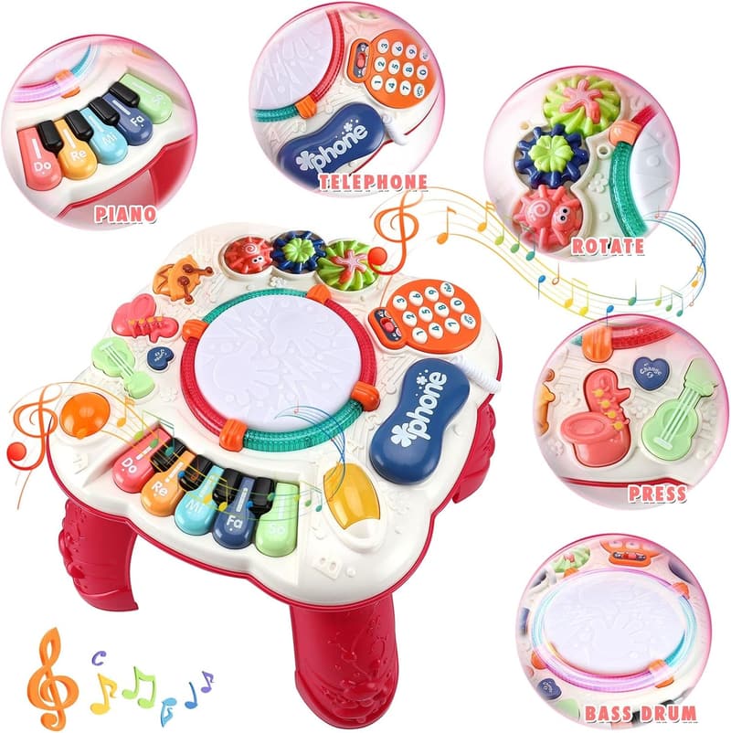Musical Activity Table for 1-Year-Old Boys and Girls