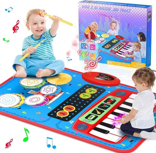 Musical Piano Drum Mat Toy for Kids' Birthday (1-5 Years)