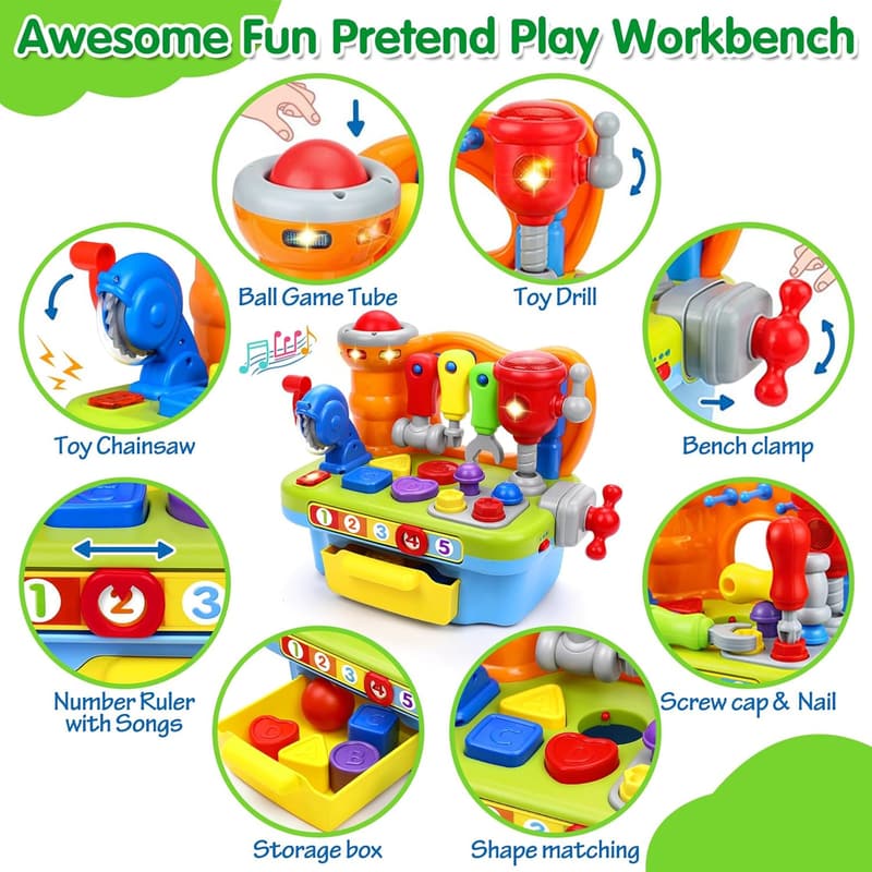 Musical Learning Workbench for 1-Year-Old Boys
