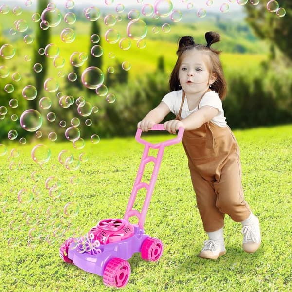 Toddler Bubble Lawn Mower - Summer Outdoor Push Toy for 1-3 Years