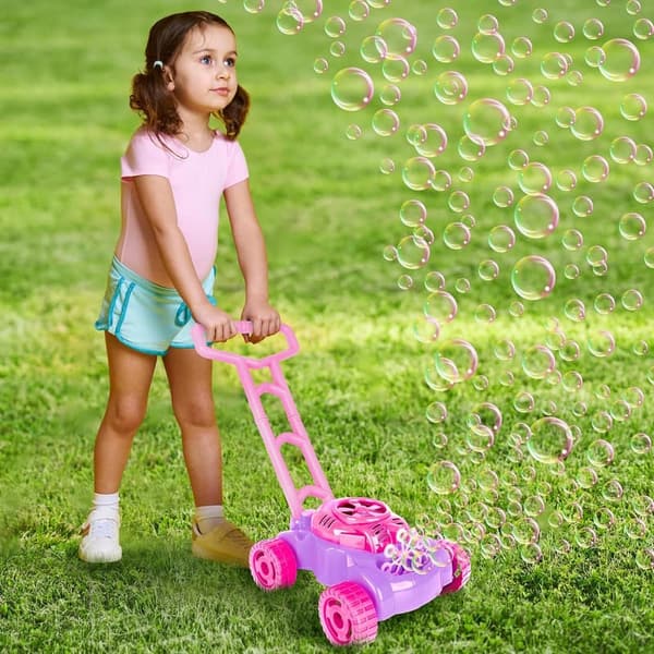 Toddler Bubble Lawn Mower - Summer Outdoor Push Toy for 1-3 Years