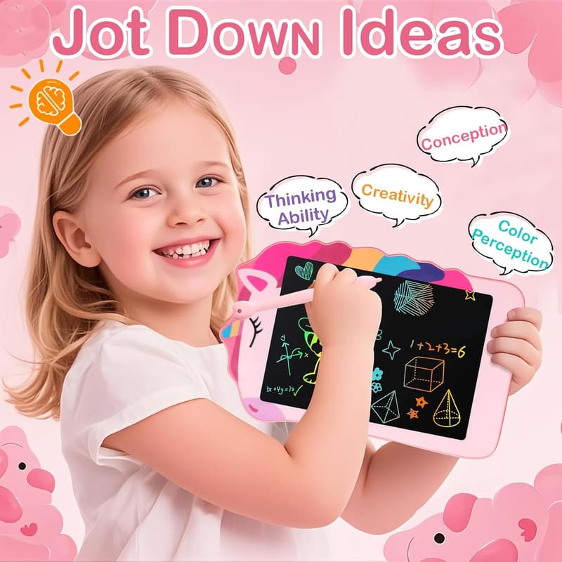 Colorful Unicorn LCD Writing Tablet for Girls, 8.5 Inch