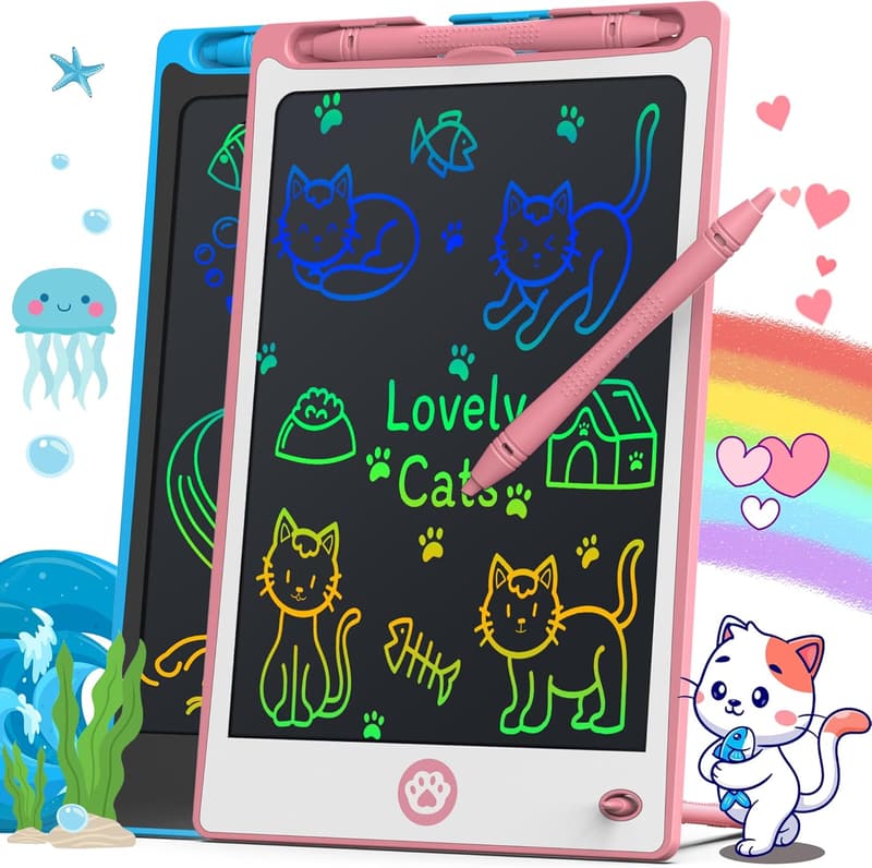 LCD Writing Tablet for Kids, 8.8 Inch Magnetic Doodle Pad