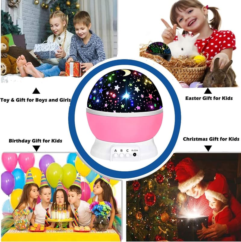 Star Projector Night Light for Kids Ages 2-10, Birthday & Christmas