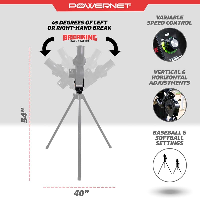 Baseball Pitching Machine Training Bundle with Dimpled Balls