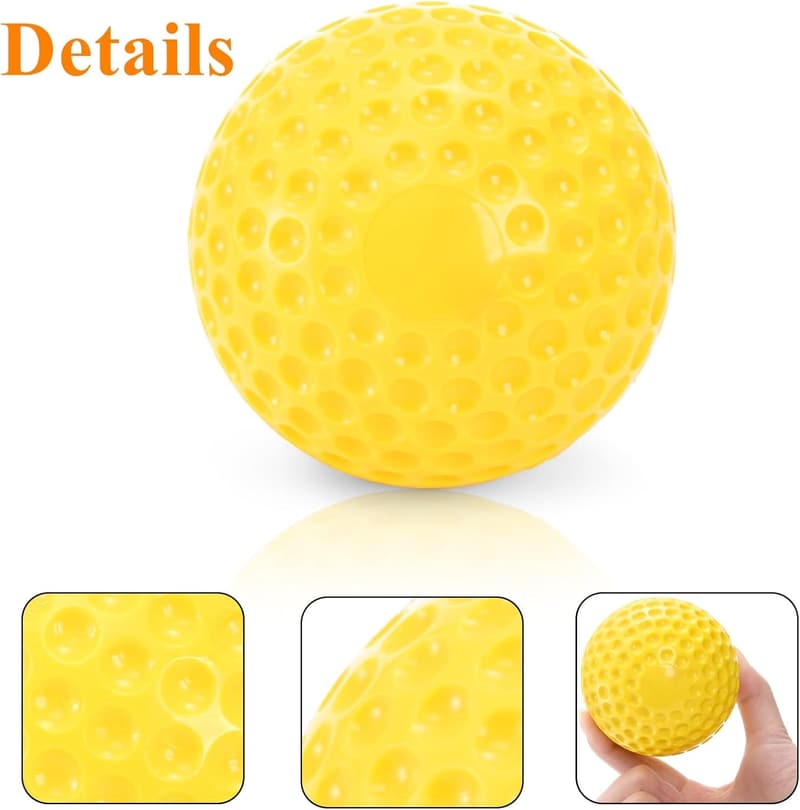 12-Pack Green Dimpled Baseballs for Hand-Eye Coordination Practice