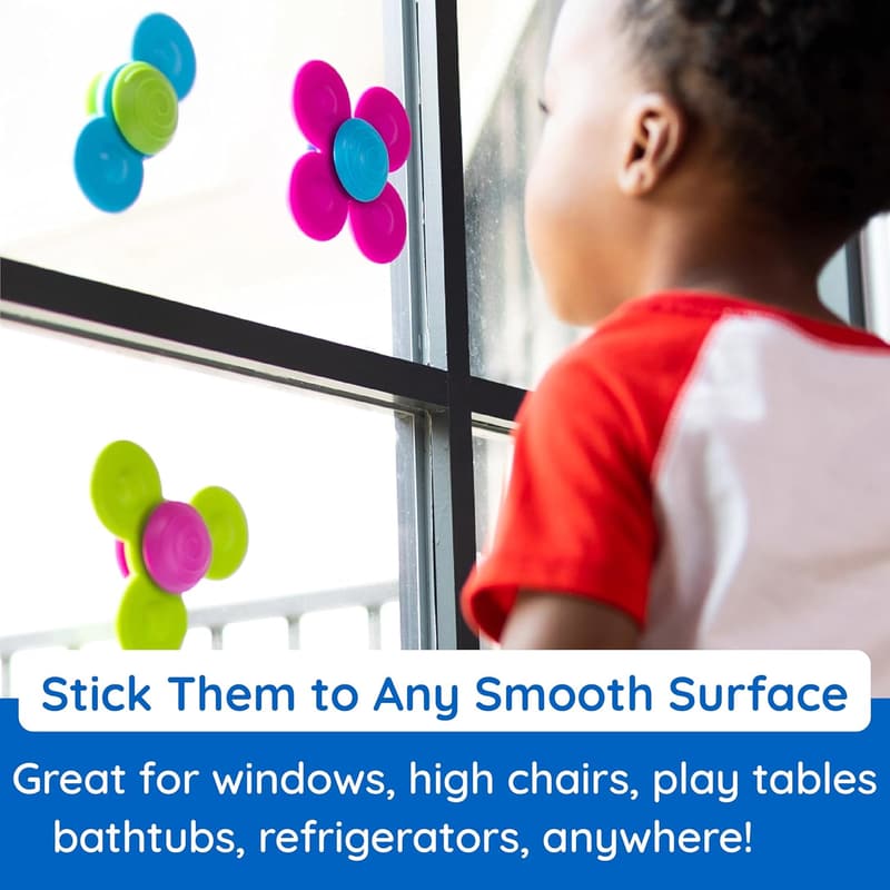 Whirly Squigz Silicone Spin Toys for Kids 10 Months+
