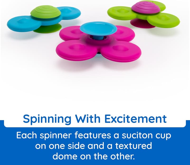 Whirly Squigz Silicone Spin Toys for Kids 10 Months+
