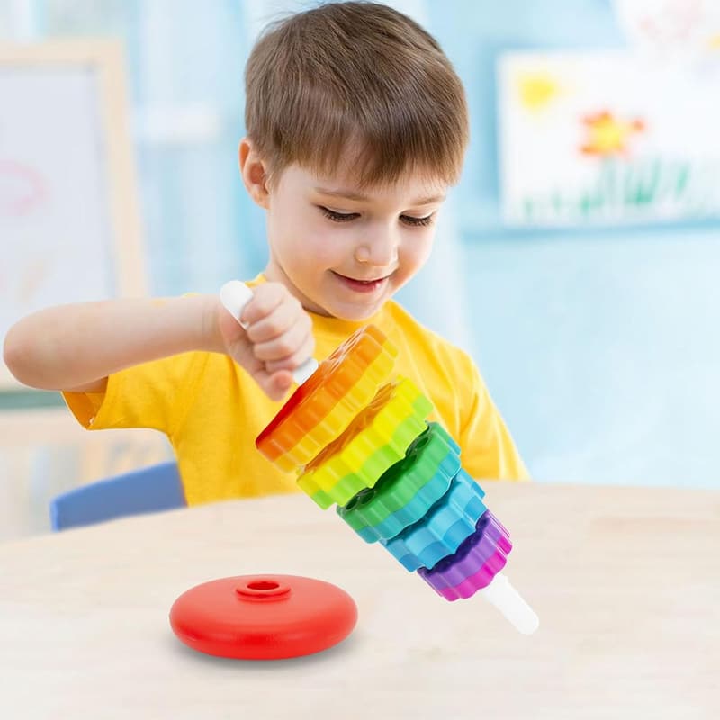 Premium Baby Spin Stack Toy - Educational Stacking Toy for Toddlers