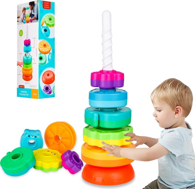 Montessori Ring Stacker Toy for Babies 12+ Months