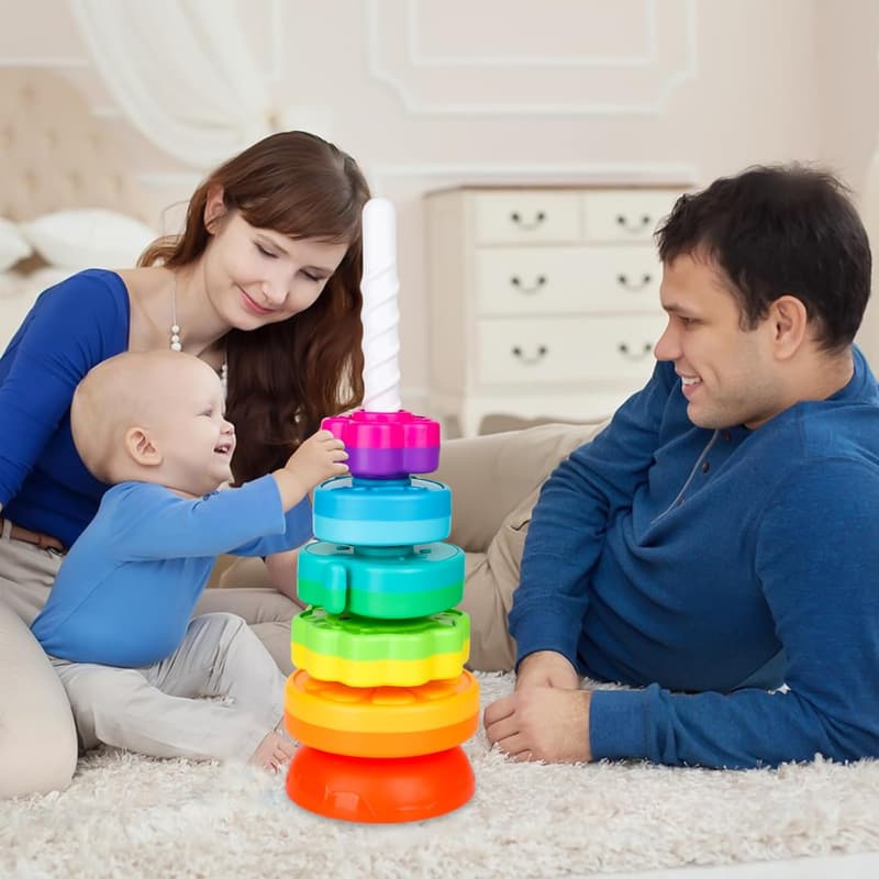 Montessori Ring Stacker Toy for Babies 12+ Months