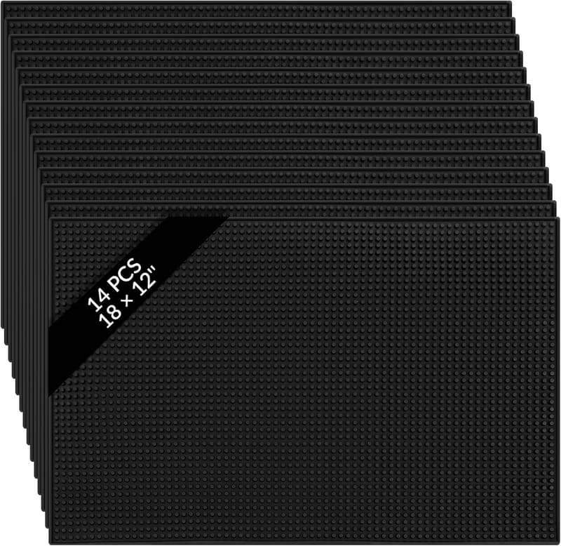 Non-Slip Rubber Bar Mat Set for Cocktail Service, 14 Pcs