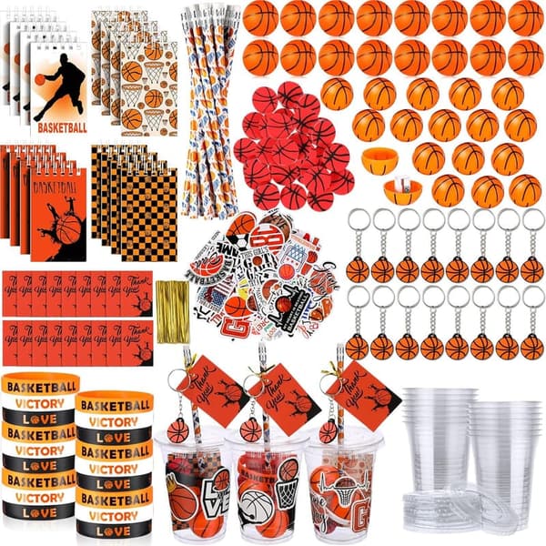 Basketball Birthday Party Favor Set - 195 Pcs Gift Collection