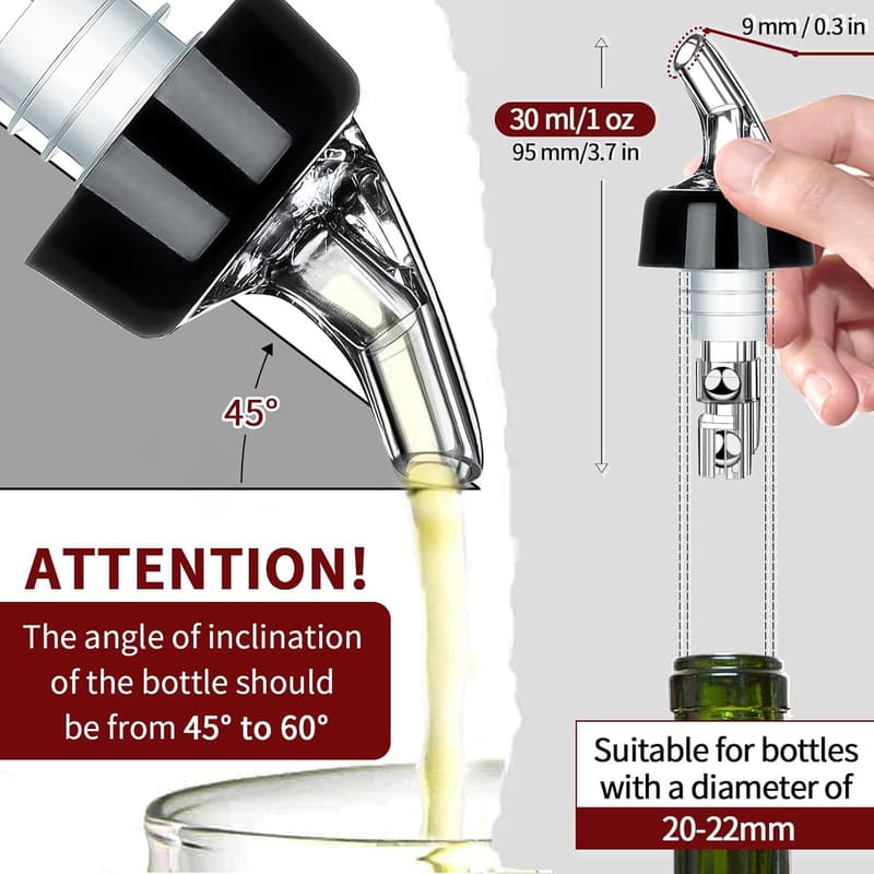Automatic Bottle Pourer for Wine & Cocktails - Home Bar Tool