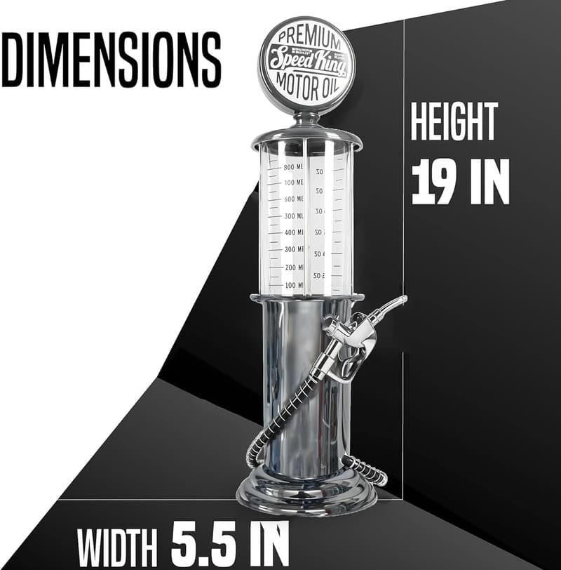 Vintage Style Liquor Dispenser - 30 Fl. Oz for Home Bar