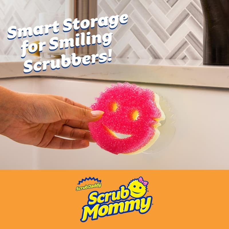 Scrub Daddy Kitchen Sponge Set with Caddy - Scratch-Free & BPA Free