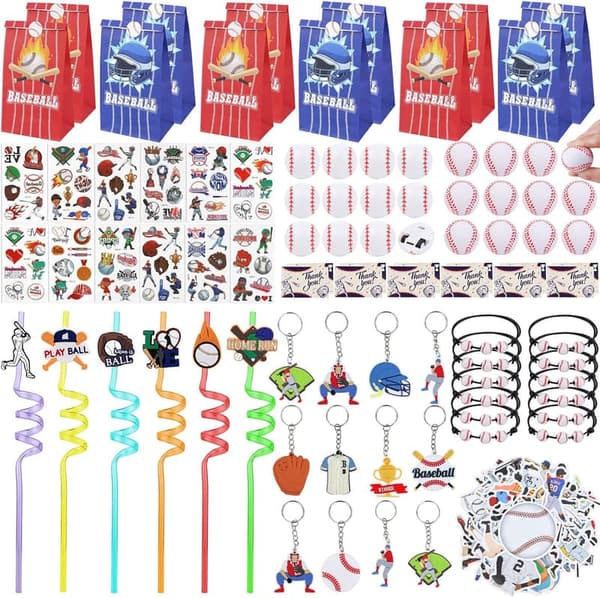 Baseball Birthday Party Favors - 146 Pcs Goodie Bags & Toys