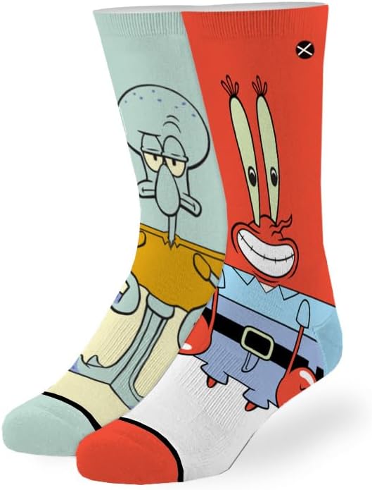 Kids' Nickelodeon Socks - SpongeBob & TMNT Crew Size 7-10